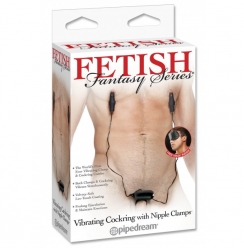Fetish Fantasy Vibrating Cockring With Nipple Clamps